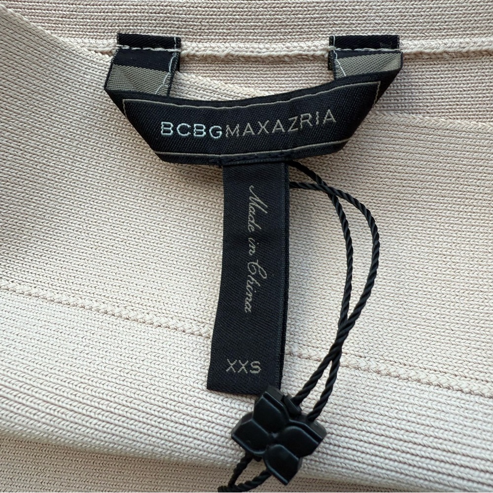 BCBGMaxAzria Tan Ribbed Midi Pencil Skirt NWT ( Alexa ) - Picture 3 of 5